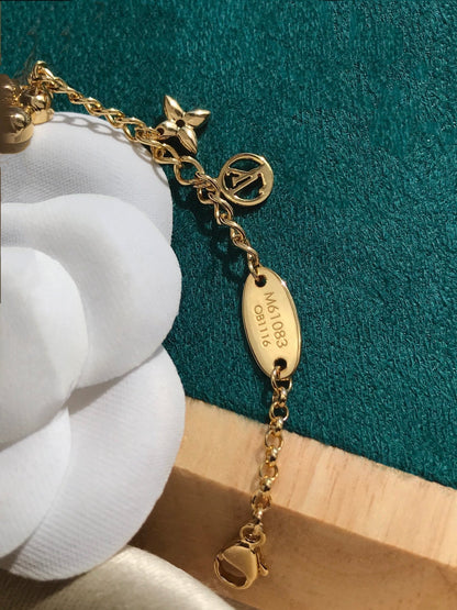 [LUXE]PULSERA DE MOPA DE ORO ROSA FLORIENTE