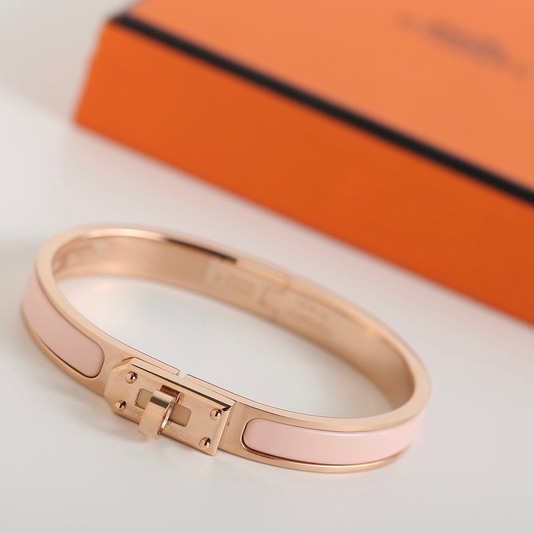 [LUXE]PULSERA HM KELLY ROSA CLARO