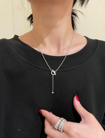 COLLAR DE PLATA Y DIAMANTES FINESSE [LUXE]