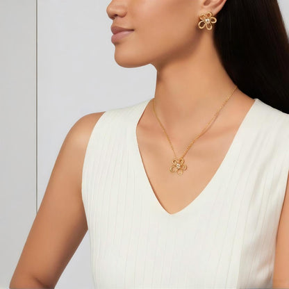 [LUXE] FLOWERLACE EARRING 5 DIAMONDS