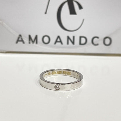 [LUXE] ANILLO DE AMOR 4MM 1 DIAMANTE
