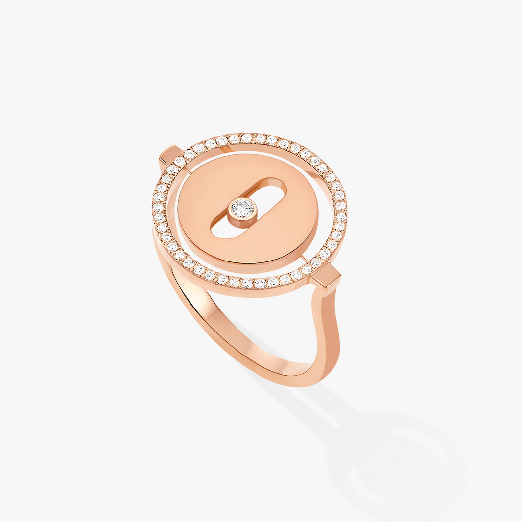 [LUXE] LUCKY MOVE PINK GOLD DIAMOND RING