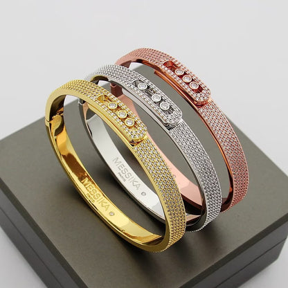 [LUXE] Move Noa Full Pavé Diamond Bangle Bracelet