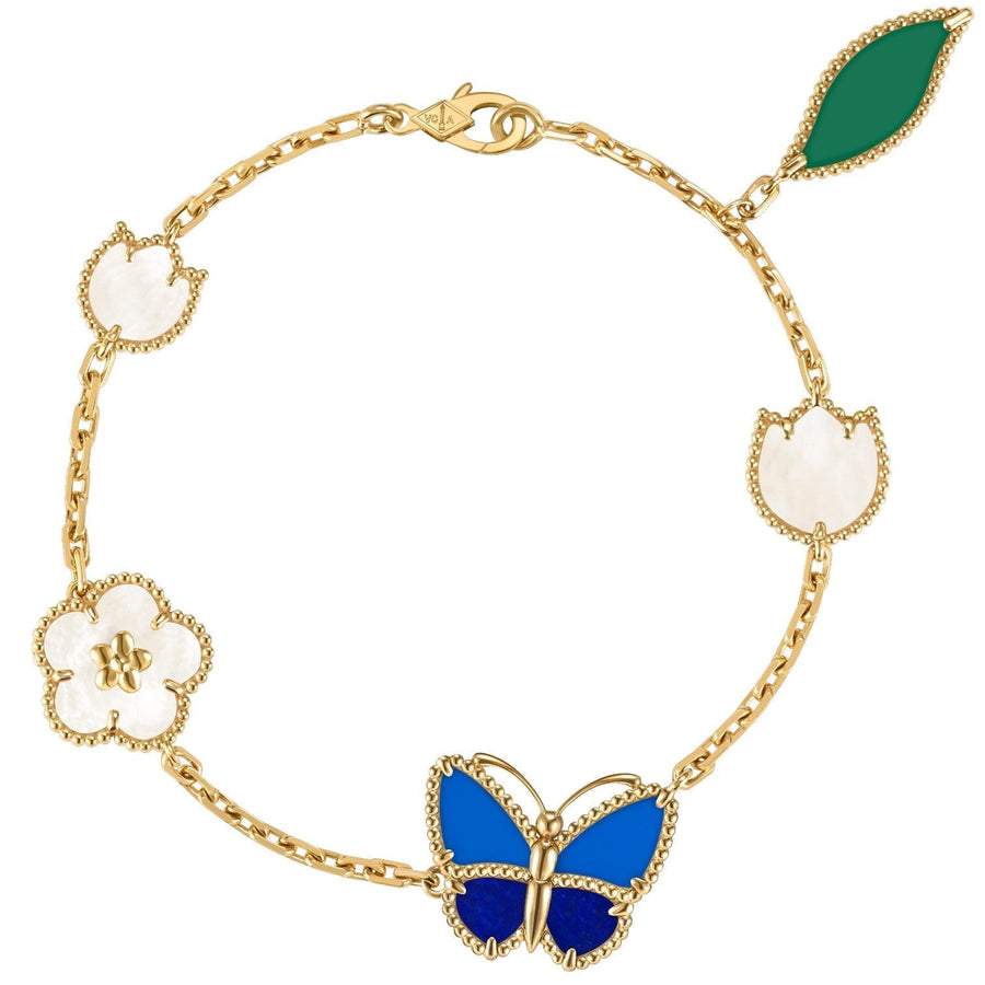 [LUXE]LUCKY SPRING BUTTERFLY 5 MOTIF BRACELET