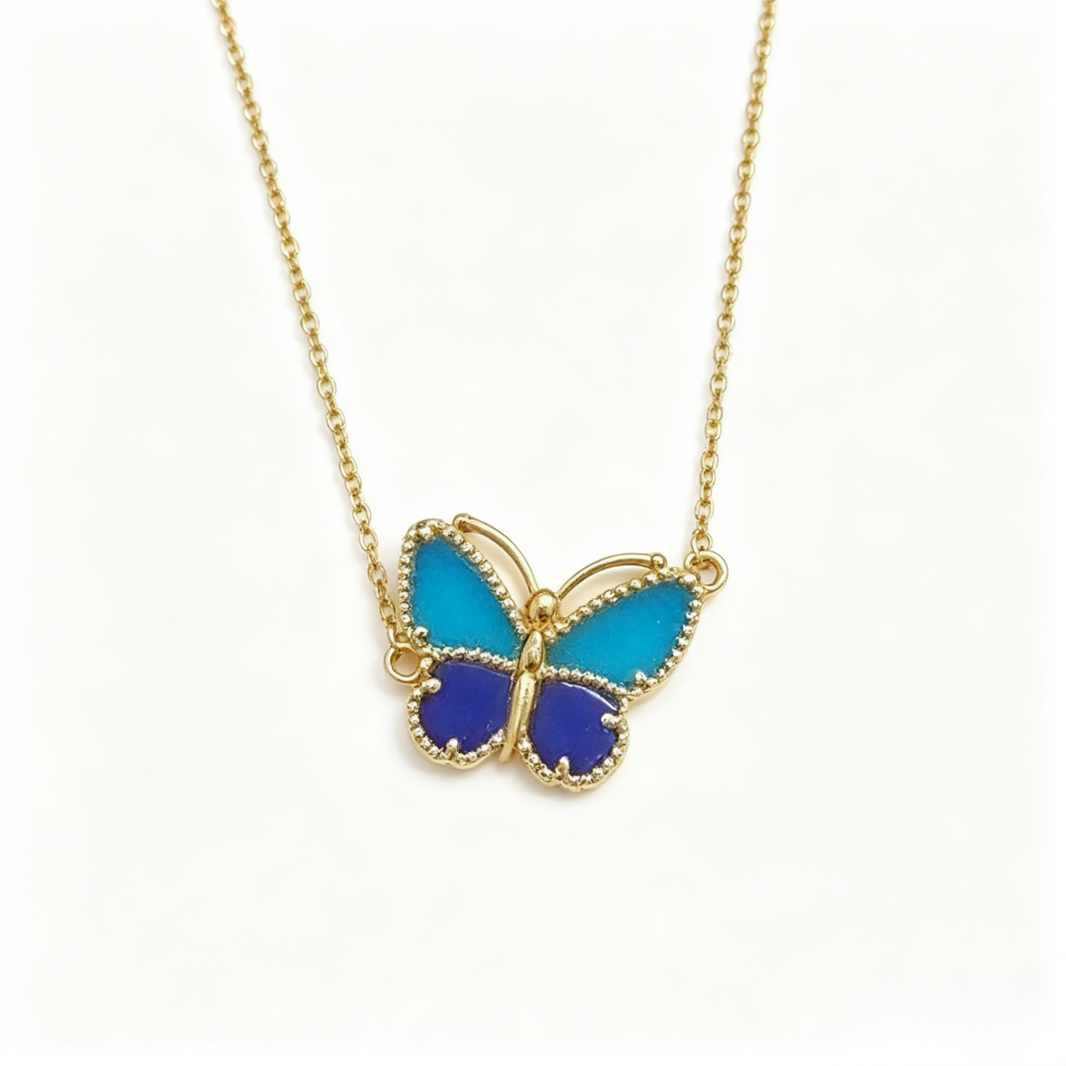 [LUXE]2026 NEW STYLE LUCKY SPRING BUTTERFLY 1 MOTIFS FLOWER NECKLACE