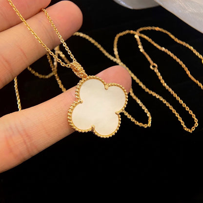 [LUXE] COLLAR CON COLGANTE GRANDE DE TRÉBOL DE 25 MM CON MOP