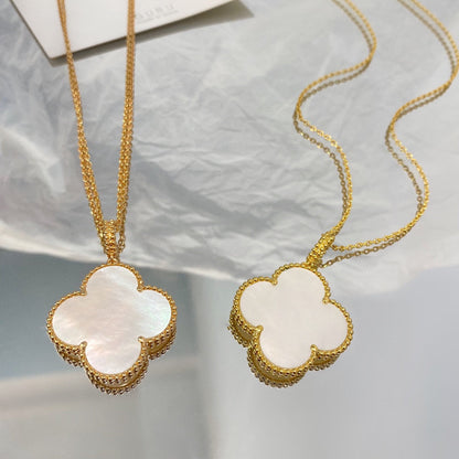 [LUXE] COLLAR CON COLGANTE GRANDE DE TRÉBOL DE 25 MM CON MOP