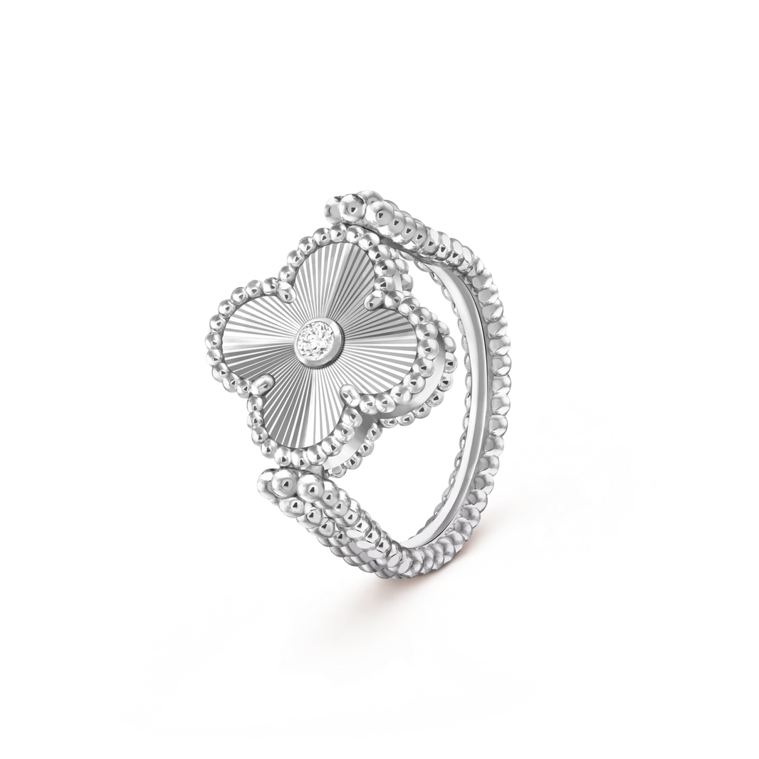 [LUXE]CLOVER RIVERSIBLE RING SILVER COLLECTION