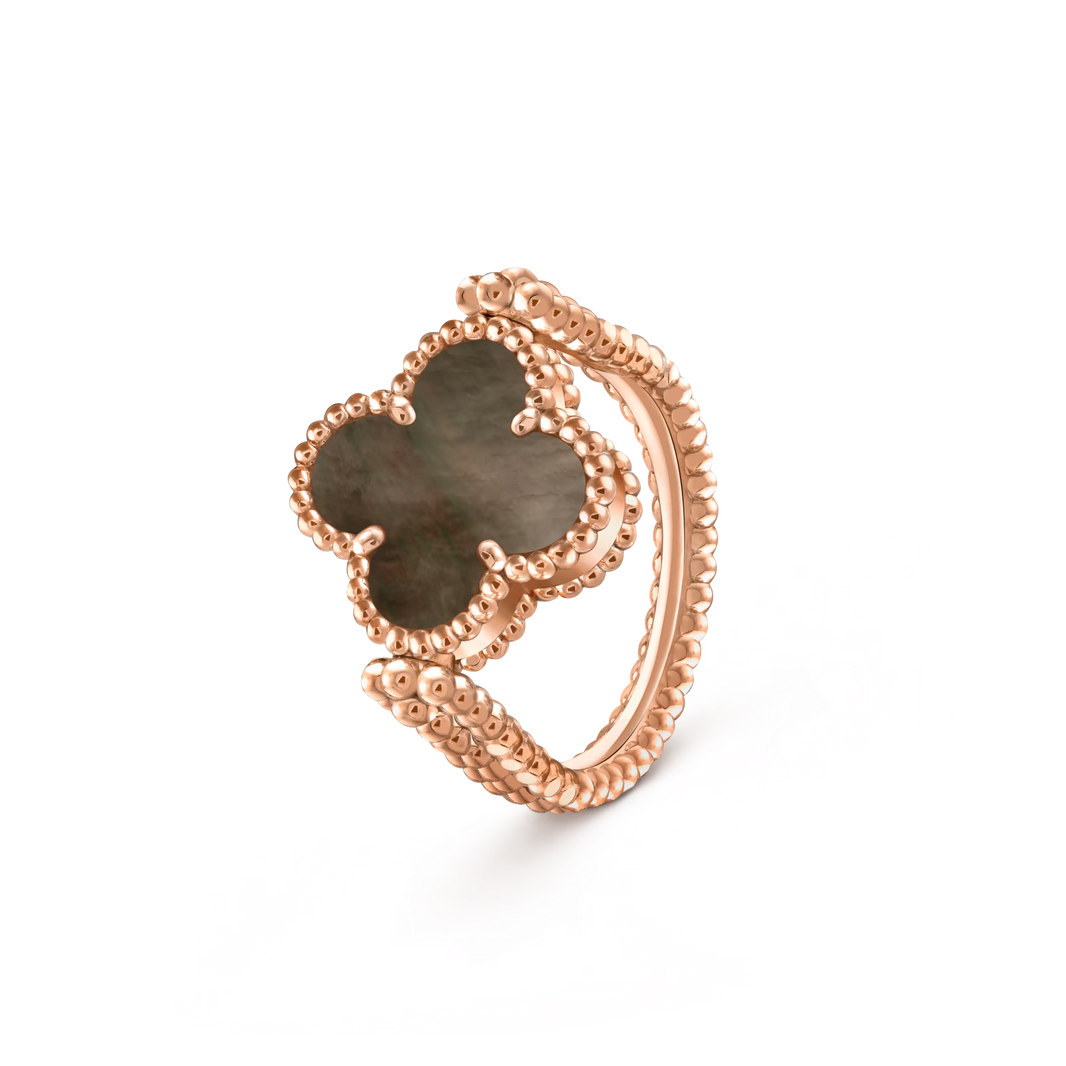 [LUXE]CLOVER RIVERSIBLE RING ROSE GOLD COLLECTION