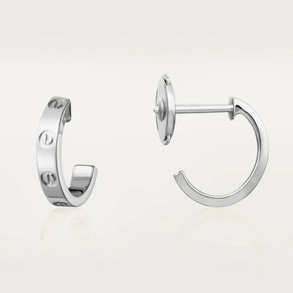 [LUXE]PENDIENTES LOVE 2.65MM PLATA 
