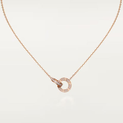 [LUXE] LOVE  FULL DIAMOND PENDANT NECKLACE