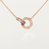 [LUXE] LOVE  FULL DIAMOND PENDANT NECKLACE