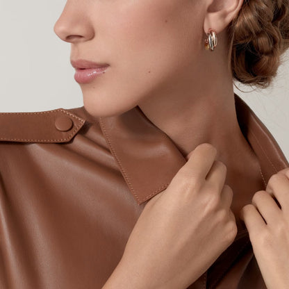 [LUXE] TRINITY ON DIAMOND CLASSIC EARRINGS