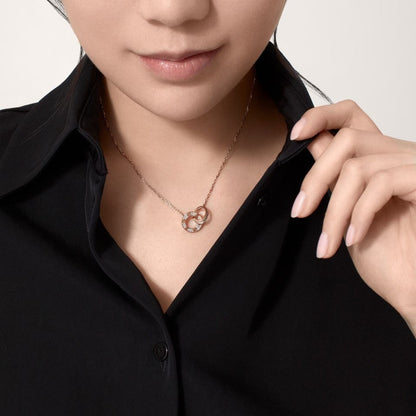 [LUXE] LOVE  FULL DIAMOND PENDANT NECKLACE