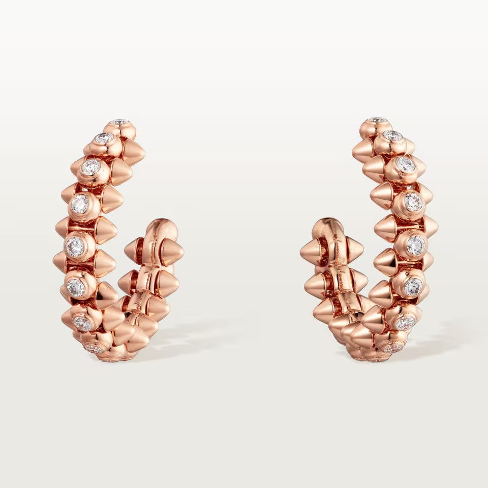 [LUXE] CLASH FULL DIAMOND MEDIUM EARRINGS