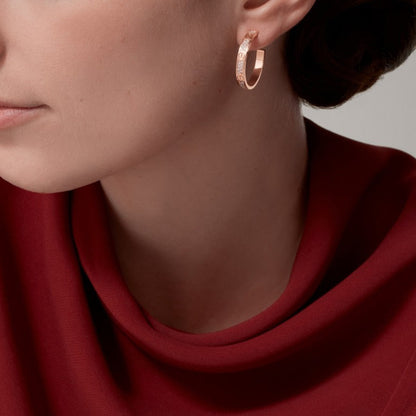 [LUXE] LOVE EARRINGS 3.6MM DIAMOND PAVED