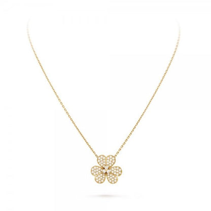 COLLAR DE DIAMANTES CON FLOR [LUXE]
