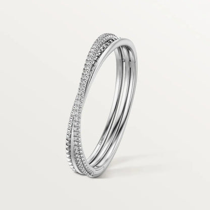 [LUXE] ETINCELLE HALF-PAVED DIAMOND BRACELET