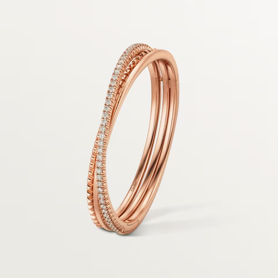 [LUXE] ETINCELLE HALF-PAVED DIAMOND BRACELET