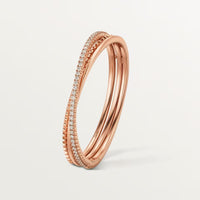 [LUXE] ETINCELLE HALF-PAVED DIAMOND BRACELET