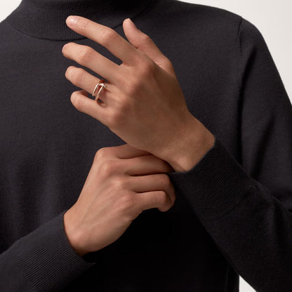 [LUXE] JUSTE RING 2.6MM HALF DIAMOND