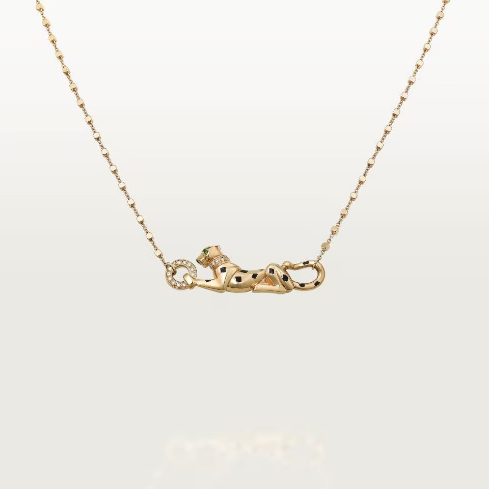 [LUXE] PANTHERE FULL DIAMOND NECKLACE