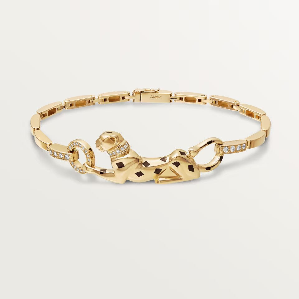 [LUXE] PANTHERE HALF DIAMOND ON CHAIN BRACELET