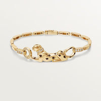 [LUXE] PANTHERE HALF DIAMOND ON CHAIN BRACELET