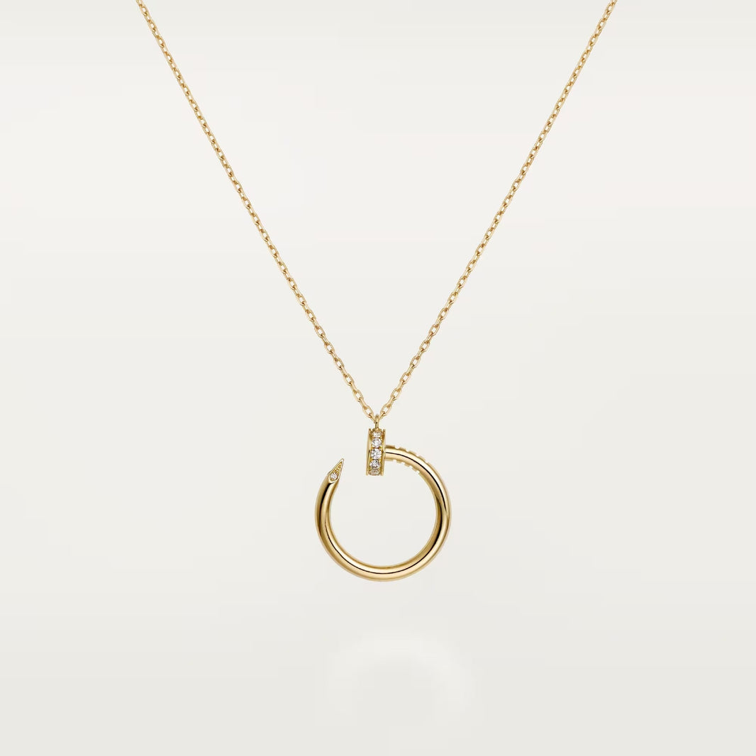 [LUXE] JUSTE NECKLACE HALF DIAMOND