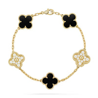 [LUXE]Clover & Clash Bracelet 3-Piece Stack set
