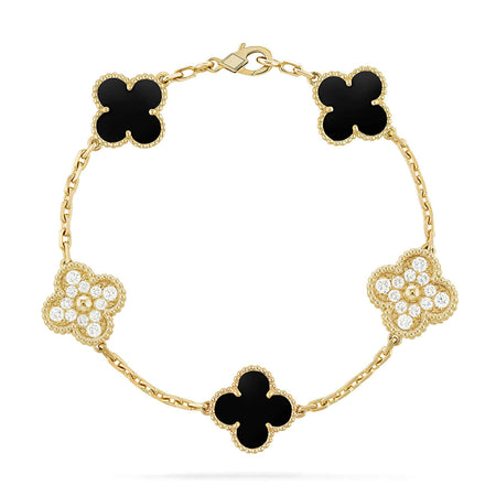 [LUXE]Clover & Clash Bracelet 3-Piece Stack set