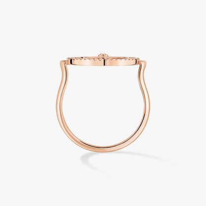 [LUXE] LUCKY MOVE PINK GOLD DIAMOND RING