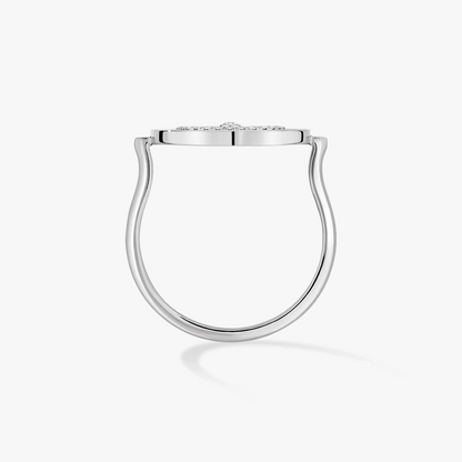 [LUXE] LUCKY MOVE PAVED SILVER DIAMOND RING
