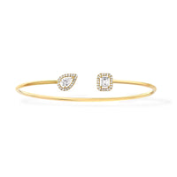 [LUXE] JONC FLEX MY TWIN TOI & MOI SILVER DIAMOND BRACELET