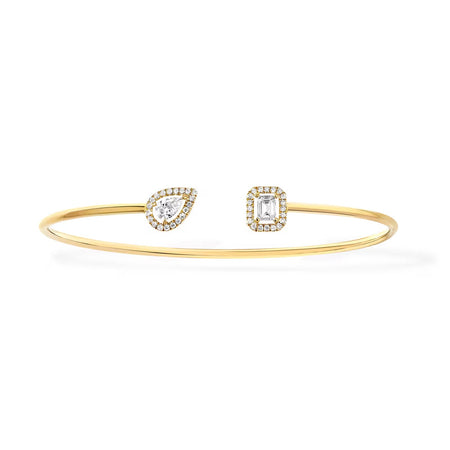[LUXE] JONC FLEX MY TWIN TOI & MOI SILVER DIAMOND BRACELET