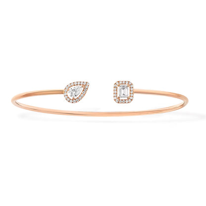 [LUXE] JONC FLEX MY TWIN TOI & MOI SILVER DIAMOND BRACELET