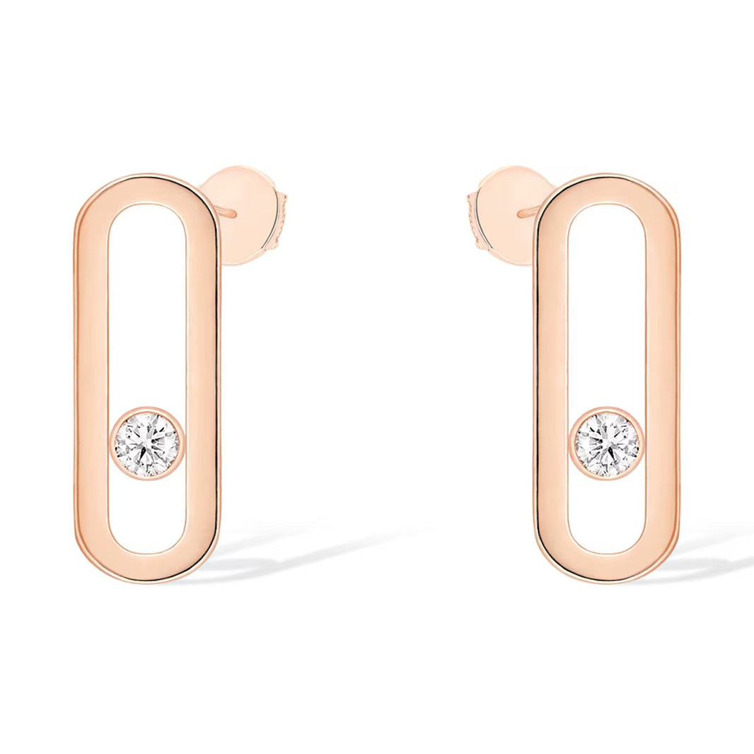 [LUXE] MOVE UNO SMALL 1 DIAMOND EARRINGS