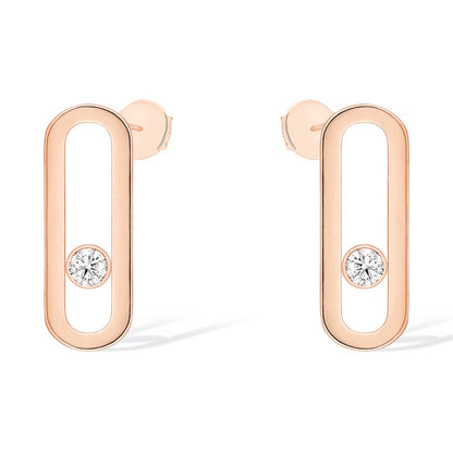 [LUXE] MOVE UNO SMALL 1 DIAMOND EARRINGS
