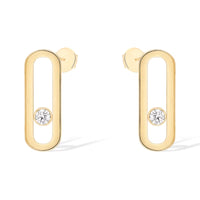 [LUXE] MOVE UNO SMALL 1 DIAMOND EARRINGS