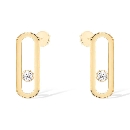 [LUXE] MOVE UNO SMALL 1 DIAMOND EARRINGS