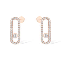 [LUXE] MOVE UNO STUD DIAMOND PAVED EARRINGS