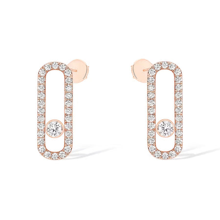 [LUXE] MOVE UNO STUD DIAMOND PAVED EARRINGS