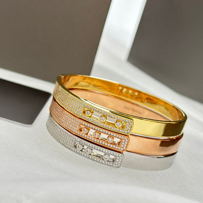 [LUXE] Move Noa Rose Gold Pavé Diamond Bangle Bracelet