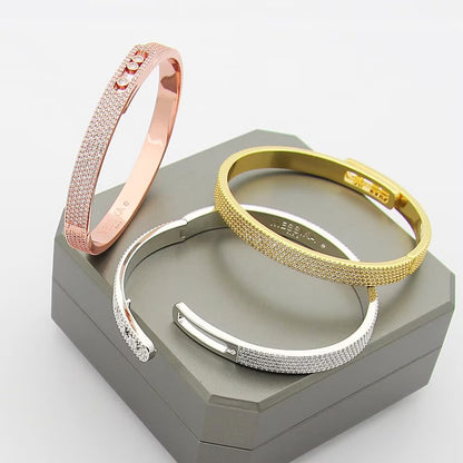 [LUXE] Move Noa Full Pavé Diamond Bangle Bracelet