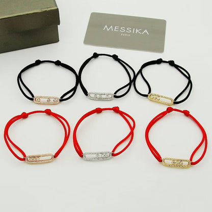 [LUXE] Messika Care(s) pink cord pavé bracelet