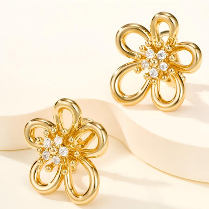 [LUXE] FLOWERLACE EARRING 5 DIAMONDS