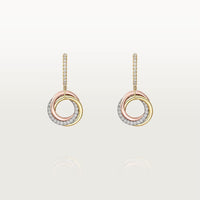 [LUXE] TRINITY HALF DIAMOND  EARRINGS