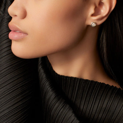 [LUXE] TRINITY STUD DIAMOND EARRINGS