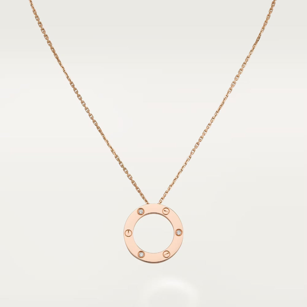 [LUXE] LOVE NECKLACE 16MM 3 DIAMONDS