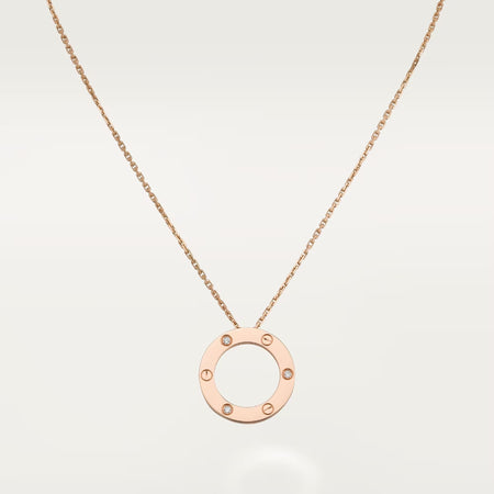 [LUXE] LOVE NECKLACE 16MM 3 DIAMONDS